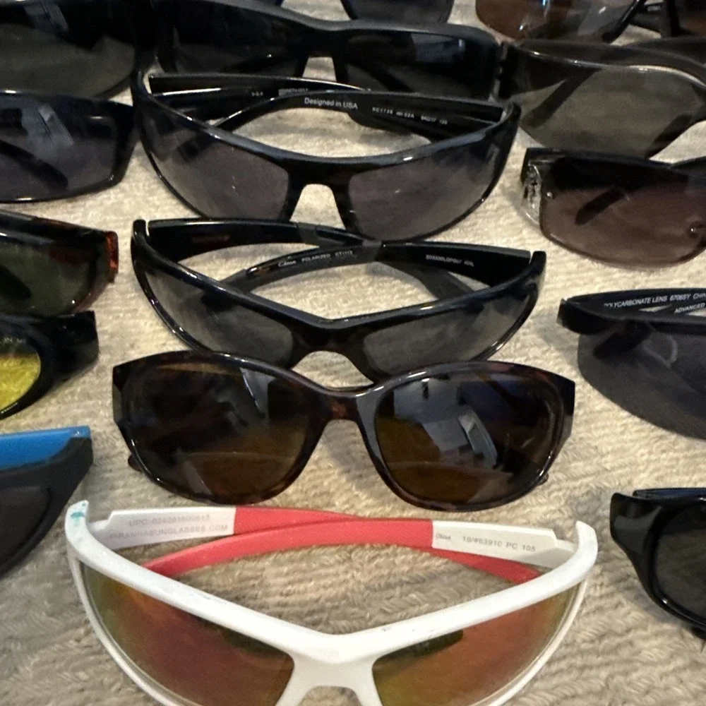 Lot of 20 Mixed Designer WRAP Polarized -Fishing,Sport,Cycling-all 20 for price